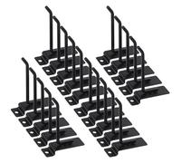 Swpeet 20Pcs 4 Inch Heavy Duty Slatwall Hooks Assortment Kit, Slatwall Accessories Slatwall Panel Hooks Garage Organization Slat Wall Hooks Pegboard Gridwall Hooks Display for Retail Black