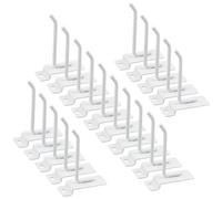 Swpeet 20Pcs 4 Inch Heavy Duty Slatwall Hooks Assortment Kit, Slatwall Accessories Slatwall Panel Hooks Garage Organization Slat Wall Hooks Pegboard Gridwall Hook Display Hook for Retail White