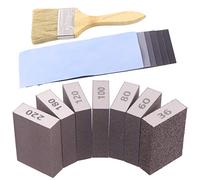 Swpeet 20Pcs 4 x 2.8 x 1 Inch 7 Sizes #36-5000 Grit Ultra Fine Wet and Dry Sanding Sponge Sanding Blocks and 6 Sizes Sandpapers Sheets with and Wooden Paint Brush Kit, Sand Block Flexible Sanding Pads