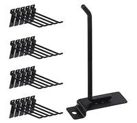 Swpeet 20Pcs 6 Inch Heavy Duty Slatwall Hooks Assortment Kit, Slatwall Accessories Slatwall Panel Hooks Garage Organization Slat Wall Hook Pegboard Gridwall for Retail Black