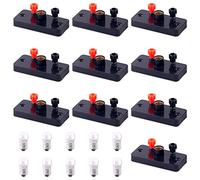 Swpeet 20Pcs E10 Miniature Bulb Holder with E10 White Bulb Kit, Perfect for Physics Lab and School Experiments, Teaching Basic Electricity and Circuit Principles