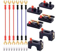 Swpeet 22Pcs Physics Circuit Experiment Kit, Including Interconnect Wire, Battery Holder, Switch & Bulb Holder for Students & Beginners in Physics & Electricity
