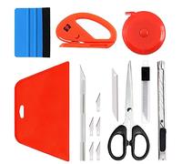 Swpeet 22Pcs Wallpaper Smoothing Tool Assorment Kit, Squeegee Scraper, Carving Knife Artistic Knife with Blades, Tape Measure and Scissors, for Stick Wallpaper Car Wrap Vinyl Window Tint Glass Film