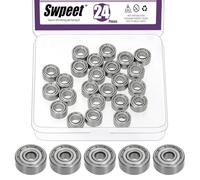 Swpeet 24Pcs 685ZZ Ball Bearings Assortment Kit, 5 x 11 x 5mm Bearing Steel Deep Groove Bearings, Miniature Bearings, Double Shielded