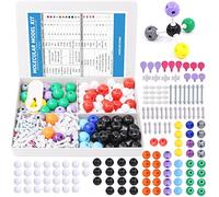 Swpeet 252 Pcs Molecular Model Kit for Inorganic & Organic Molecular Model Teacher and Student Kit - 86 Atoms & 153 Links & 12 Orbitals & 1 Short Link Remover Tool