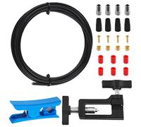Swpeet 25Pcs 2500mm Bicycle Hydraulic Disc Brake Hose with Bicycle Hydraulic Hose Fitting Insert Tool and Hydraulic Hose Cutter Complete Kit, Install Brake Olive and Inserts for BH59 Bike