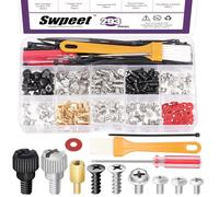 Swpeet 293Pcs Computer Screws Motherboard Standoffs Screws with Screwdriver and Cleaning Brush Assortment Kit, PC Computer Screws Kit Set for Mainboard, Hard Drive HDD Hard Drive PC Fan Power