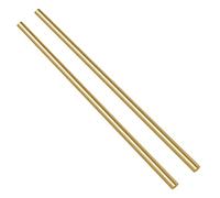 Swpeet 2Pcs 0.19 Inch Brass Solid Round Rod Lathe Bar Stock Kit, Diameter 5mm Length 365mm, Perfect for Various Shaft, Miniature Axle, Model Plane, Model Ship, Model Cars