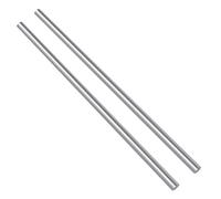 Swpeet 2Pcs 1/4 Inch Stainless Steel Solid Round Rod Lathe Bar Stock Kit, Diameter 5mm Length 356mm, Perfect for Various Shaft, Miniature Axle, Model Plane, Ship, Car