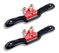 Swpeet 2Pcs 10'' Adjustable SpokeShave with Flat Base, Metal Blade Hand Tool Perfect for Wood Craft and Wood Working