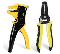 Swpeet 2Pcs 6.7 Inch Automatic Wire Stripper and Cutter with 10-22 AWG 7 Inch Wire Stripping Tool, Professional 2 in 1 Adjustable Electrical Cable Wire Stripping Tool for Automotive Repair