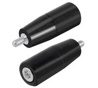 Swpeet 2Pcs M6×50mm Male Threaded Stem Revolving Handwheel, Machine Handle, Revolving Knob Handle, Crank Handle Revolving Handwheel for Milling Machine, Lathe, Grinder, Drill Press