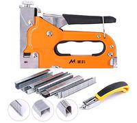Swpeet 3-in-1 Staple Gun Kit with Remover and 500Pcs Staples Selection Pack, Hand Operated Carbon Steel Gun Tacker for Upholstery, Fixing Material, Decoration, Carpentry, Furniture