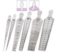 Swpeet 3 Pack Stainless Steel 5/8“ 5/6" 9/5" - 15mm 30mm 45mm Taper Gage Assortment Kit, Taper Welding Gauge Test Welding Taper Gap Gauge Depth Ruler Hole Inspection Tool