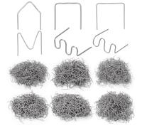 Swpeet 3000Pcs 6 Types 0.8mm / 0.6mm Plastic Welding Staples Assortment Kit, Stainless Steel Hot Stapler, Bumpers Welding Repair Staplers, Welder Staple for Auto Repair, Architectural Modelling
