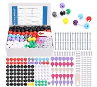 Swpeet 307 Pcs Molecular Model Kit for Organic and Inorganic Chemistry - Chemistry Molecular Model - 126 Atoms & 30 Orbitals & 150 Links & 1 Short Link Remover Tool,17 millimeters, 23 millimeters