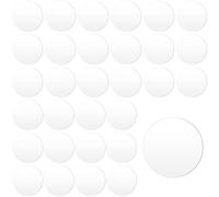 Swpeet 30Pcs 3.5 Inch Thick 1mm Clear Acrylic Circle Sheet Kit, Round Transparent Acrylic Disk Ornament Blank Sheets for Art Project Painting DIY Craft