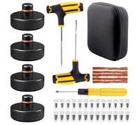 Swpeet 31Pcs Lifting Jack Pad, 4PCS Rubber Jack Pad Adapter Jack Point Pad Pucks Tool Chassis Sturdy Adapter with Storage Box Perfect Car Tire Repair Tool Kit