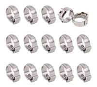 Swpeet 35Pcs 8.8-10.5mm Stainless Steel Single Ear Hose Clamps Assortment Kit Perfect for Automotive, Home Appliance Line