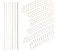 Swpeet 35Pcs Milkly Plastic Rods Assortment Kit, Diameter 2mm-8mm Length 250mm Material ABS Round Stick Round Solid Bar DIY Model for DIY Toys Building Making Architectural Model Making