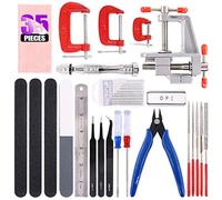 Swpeet 35Pcs Professional Gundam Modeler Basic Tools, Gundam Model Tools Kit Perfect for Model Kit Building Beginner Hobby Model Assemble Building with Duty Plastic Container