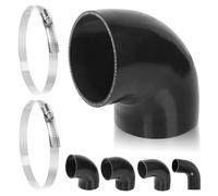Swpeet 3Pcs 4 Inch - 102mm 90 Degree Elbow 4-Ply Reinforced Silicone Hose Kit, Automotive Pure Silicone Hose for Turbo Intake Intercooler