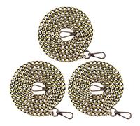 Swpeet 3Pcs Bronze Luxury Fashion 47 Inche Replacement Flat Chain Strap with Buckles Set, Perfect for DIY Metal Shoulder Cross Body Bag Hand Bag Purse Replacement