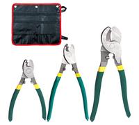 Swpeet 3PCS Heavy Duty Stainless Steel 6Inch 8Inch 10Inch Cable Cutters Kit, Cable Wire Cutters High Leverage Cutter, Wire Rope Cutter for Cutting Aluminum, Copper, Wire, Communications Cable