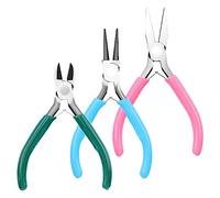Swpeet 3Pcs Jewelry Pliers, Mini Jewelry Making Tools with Needle Nose/Round Nose Pliers and Wire Cutters for Jewelry Repair, Wire Wrapping, Crafts, Jewelry Making Supplies