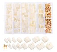 Swpeet 400Pcs 6.3MM Automotive Electrical Wire Connectors Kit, 6.3mm 1 2 3 4 6 8 9 Pin Automotive Electrical Wire Connectors Pin Header Crimp Wire Terminals (6.3mm, Assortment Kit)