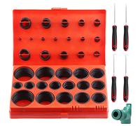 Swpeet 423Pcs Metric Universal Rubber O-Ring Washer with Short Pick and Hook Assortment Kit, Nitrile Rubber O Ring Metric Rubber O-Ring Washer Assortment Kit for Plumbing Automotive Faucet Repair More