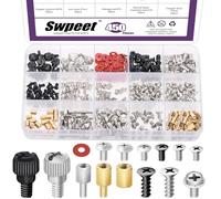 Swpeet 450Pcs Computer Screws Kit - Motherboard Standoffs, PC Case, Hard Drive, Fan & Power Supply Screws Assortment Set