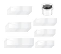 Swpeet 480Pcs 6 Sizes 4.8" 5.3" 5.7" 5.9" 6.4" 7.4" Clear PVC Heat Shrink Wrap Bottle Shrink Bands Assortment Kit, Perforated Bottle Shrink Bands Perfect for Bottles, Jars, Cans and Tin Lip Gloss