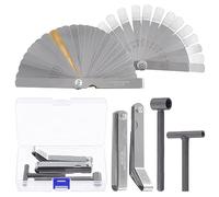 Swpeet 4Pcs Adjusting Valves Tools Set, Motorcycle Engine Valve Screw Adjusting, Include Square Hole Tool, Hexagonal Hole Tool, Straight Feeler Gauge and Offset Feeler Gauge(Metric and Imperial)