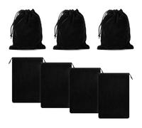 Swpeet 4Pcs Black 8 x 12 Inches Silver Storage Bags Kit, Anti Tarnish Storage Bag Jewelry Bag, Fabric Cloth Bag Silver Protector Bags Ideal for Jewelry Silverware Protection Flatware