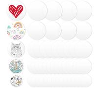 Swpeet 50Pcs 2 Inch/ 2.6 Inch/ 2.75 Inch/ 3.5 Inch/ 4 Inch Thick 1mm Clear Acrylic Circle Sheet Kit, Round Transparent Acrylic Disk Ornament Blank Sheets for Art Project Painting DIY Craft