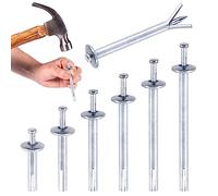Swpeet 50Pcs Silver M6 x 30mm Alloy Steel Concrete Anchors, Drive Expansion Nail, Hammer Drive Nail Set, 1/4" Diameter, Approx 1-3/16" Length for Concrete, Brick, Masonry