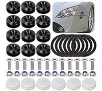 Swpeet 54Pcs - 3 Pairs Black Quick Release Fastener Kit, Universal Aluminum Bumper Clips Quick Release Front Rear Bumper Fasteners Trunk Front Rear Bumper Fasteners Fenders Holders Kit for Car Bumper