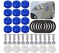 Swpeet 54Pcs - 3 Pairs Blue Quick Release Fastener Kit, Universal Aluminum Bumper Clips Quick Release Front Rear Bumper Fasteners Trunk Front Rear Bumper Fasteners Fenders Holders Kit for Car Bumper