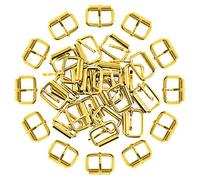 Swpeet 60Pcs 1 Inch / 25mm Gold Heavy Duty Multi-Purpose Metal Roller Buckles Metal Rings for Belts Hardware Bags Ring Hand DIY Accessories Keychains Belts and Dog Leash