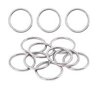 Swpeet 60Pcs Heavy Duty 3/2 Inch - 38mm Sliver Multi-Purpose Metal O Ring Metal Rings for Hardware Bags Ring Hand DIY Accessories Keychains Belts and Dog Leas (Sliver, 3/2 Inch)