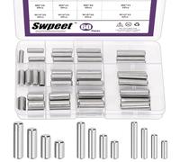 Swpeet 60Pcs M6 M8 M10 304 Stainless Steel Dowel Pin Assortment Kit, Cylindrical Shelf Support Peg Pin Rod Fasten Elements for Maintenance and Connection (with A Storage Box )