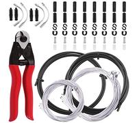 Swpeet 67Pcs Universal Bicycle Shifter Cable Housing Kit, Brake Shift Cable End Caps, Tube S Buckle Inside Tail Caps and O-Rings Perfect for Bike