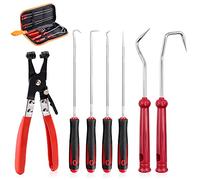 Swpeet 7Pcs Hose Clamp Pliers Set, Including Car Water Pipe Locking Pliers Hose Clamp Plier with 6Pcs Hose Removal Hook Set Perfect for Hose Installations of Low Radiators