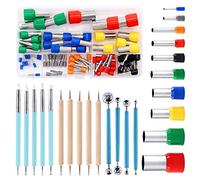 Swpeet 89Pcs Modeling Clay Sculpting Tools Kits, Ball Stylus Tool, Dotting Pottery Tools, Polymer Clay Cutters,Cutters Mold Cutter Punch Tools for Making Modeling Clay Cake Fondant Decoration