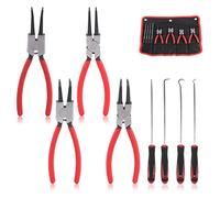 Swpeet 9-Inch Snap Ring Pliers Set with Pick and Hook Tool, Heavy Duty Internal/External Circlip Oil Seal Set, Perfect for Ring Remover Retaining