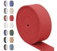 Swpeet China Red 1 Inch Wide 80 Inches Leather Strap, Single Sided Full Grain Leather Strips Cord String, Long Flat Belt Strips Ideal for DIY Craft Projects, Clothing, Jewelry, Wrapping