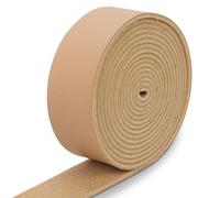Swpeet Light Camel 1 Inch Wide 80 Inches Leather Strap, Single Sided Full Grain Leather Strips Cord String, Long Flat Belt Strips Ideal for DIY Craft Projects, Clothing, Jewelry, Wrapping