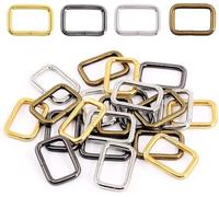 Swpeet S1175 60Pcs Heavy Duty 1 Inch / 25mm Metal Rectangle Ring, Webbing Belts Buckle Metal Rings for for Belt Bags DIY Accessories Keychains Belts and Dog Leash - Sliver, Bronze, Gold, Gun-Black