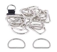 Swpeet S493 150Pcs 5/4 inches 30mm Multi-Purpose Metal D Ring Semi-Circular D Ring for Hardware Bags Ring Hand DIY Accessories - 1/2 Inch, 5/8 Inch, 3/4 Inch, 1 Inch, 5/4 Inch (5/4Inch)